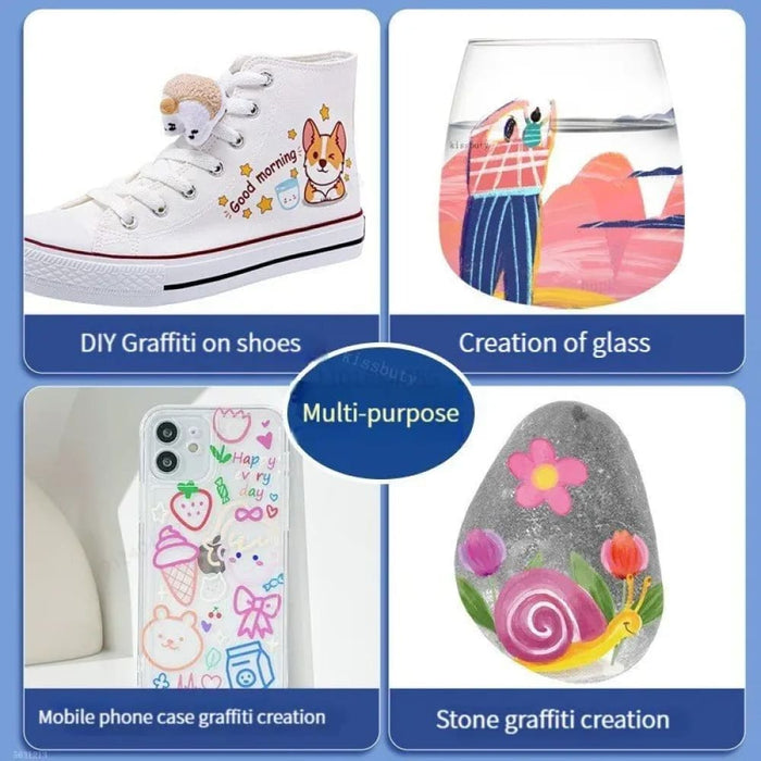 36 Pastel Acrylic Paint Markers for Rock Painting Wood