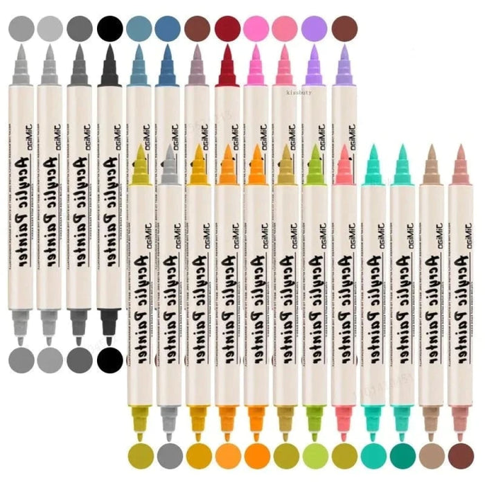 36 Pastel Acrylic Paint Markers for Rock Painting Wood