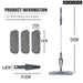 360 Degree Handle Wooden Floor Mop with Reusable Microfiber