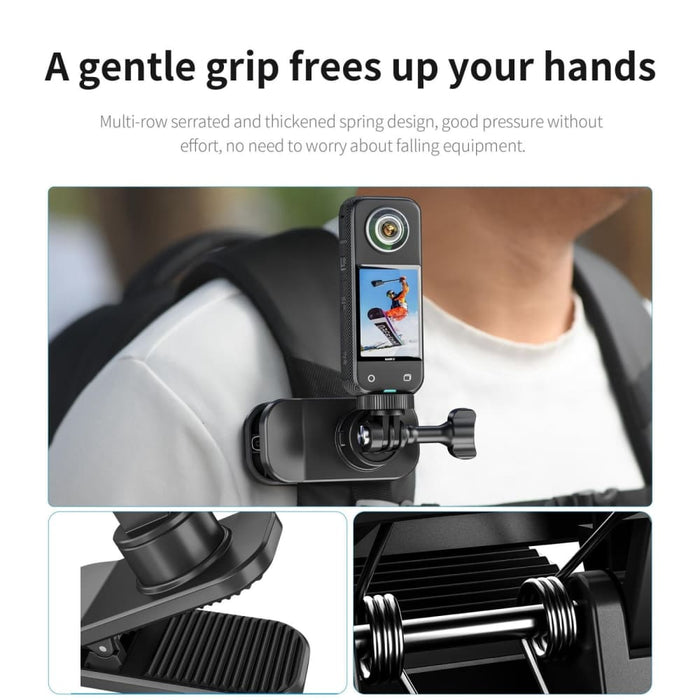 360 Degree Rotation Backpack Clip Magnetic Suction Mount