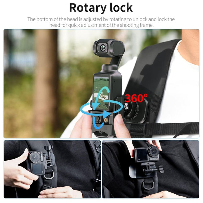 360 Degree Rotation Backpack Clip Magnetic Suction Mount