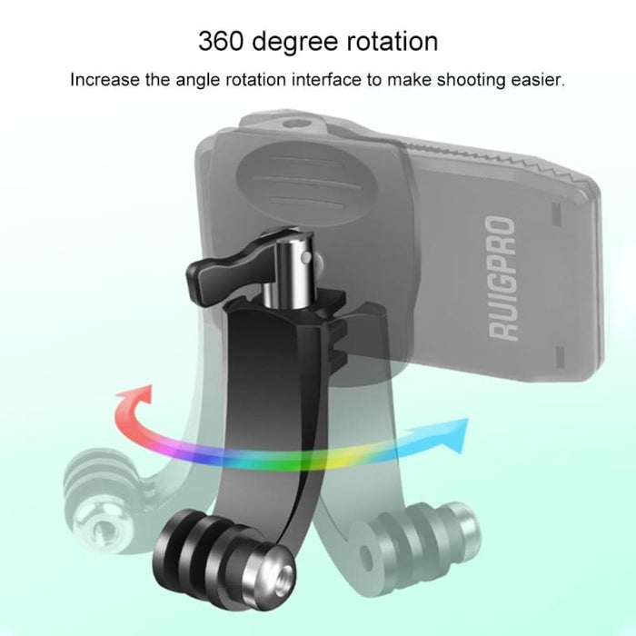 360 Degree Rotation j Type Backpack Rec Mounts Clip Clamp
