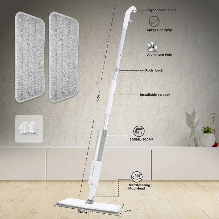 360 Degree Spray Floor Mop with Reusable Microfiber Pads