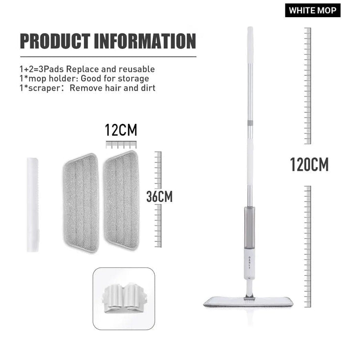 360 Degree Spray Floor Mop with Reusable Microfiber Pads