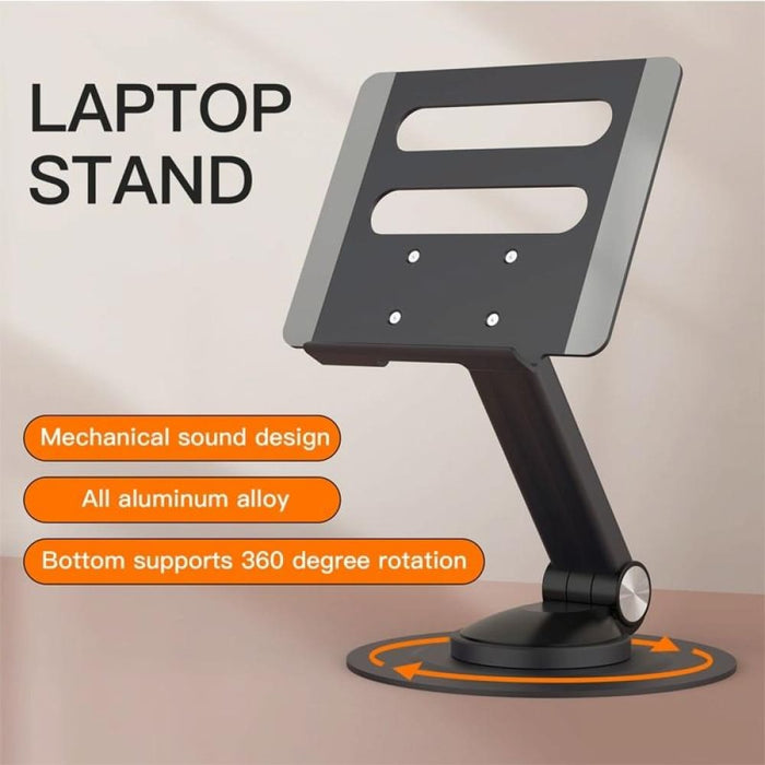 360 Degrees Rotating Aluminum Metal Riser Tablet Laptop Pc