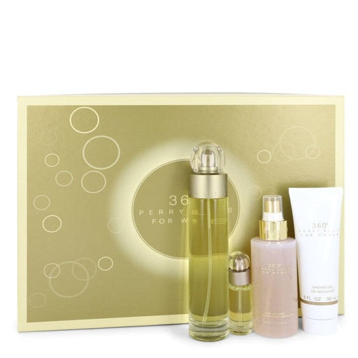 360 Gift Set - 3.4 Oz Edt Spray + 4 Body Mist + 3 Shower
