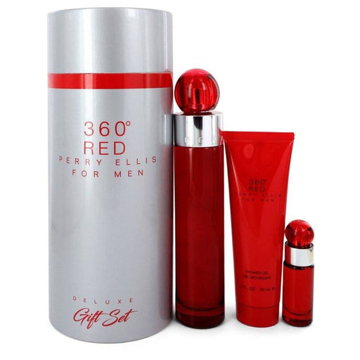 360 Red Gift Set by Perry Ellis for Men - 3.4 Oz + .25 Mini