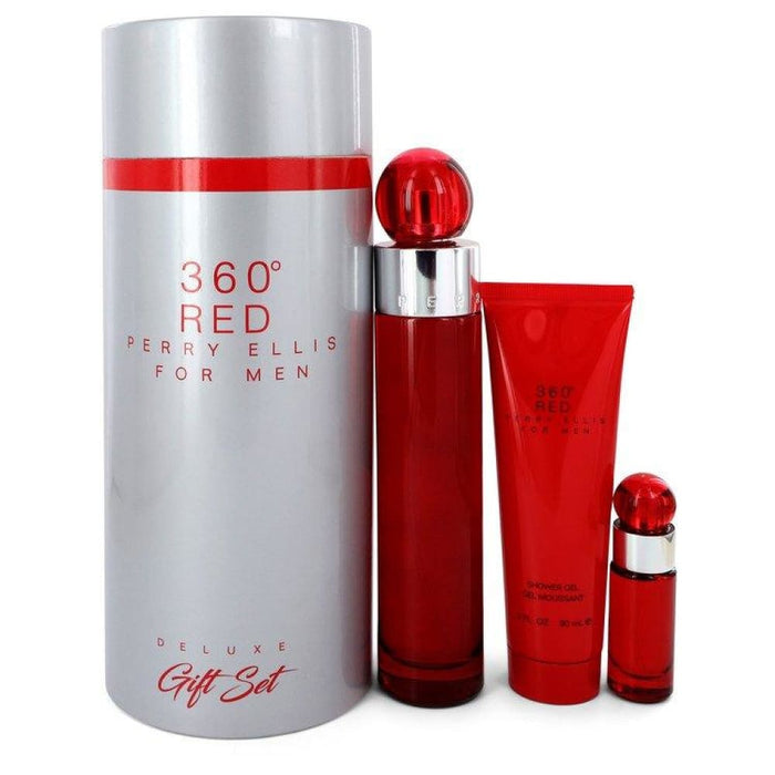 360 Red Gift Set by Perry Ellis for Men - 3.4 Oz + .25 Mini