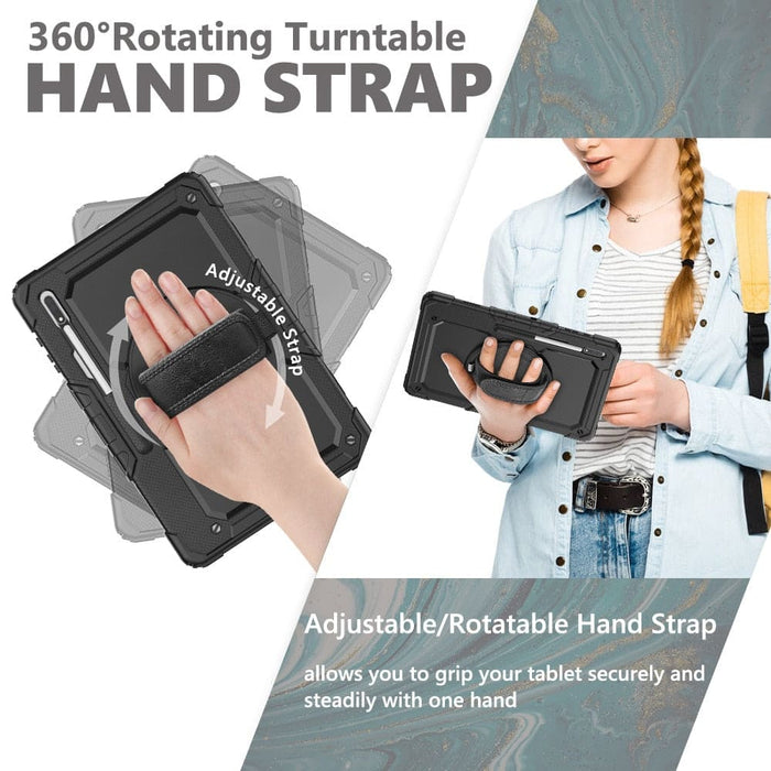360 Rotatable Kickstand Hand Strap For Samsung Galaxy Tab