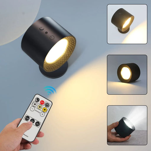 360 Rotatable Led Wall Lamp With Touch Control And Remote