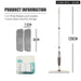 360 Rotating Spray Floor Mop with Reusable Microfiber Pads