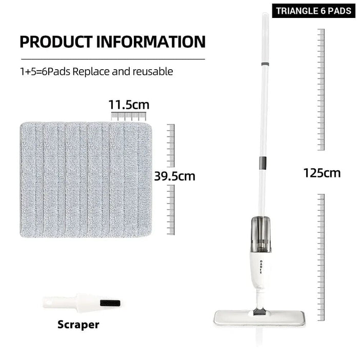 360° Rotation Big Capacity Flat Mop with Reusable