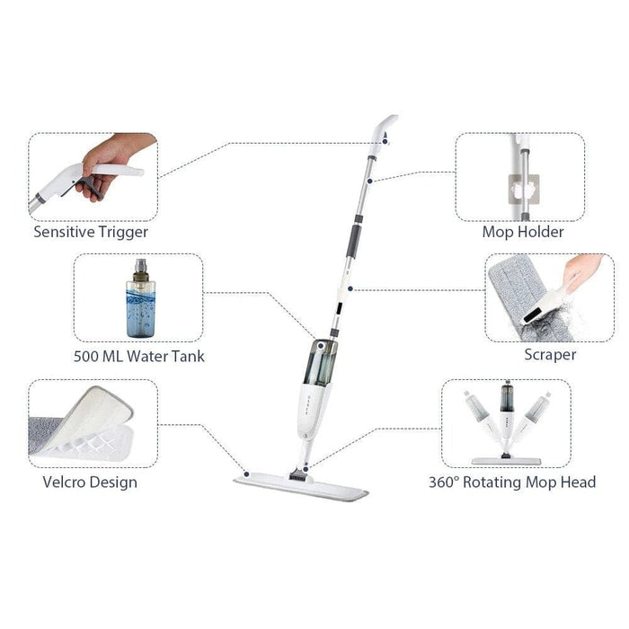 360° Rotation Big Capacity Flat Mop with Reusable