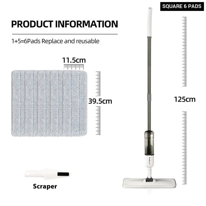 360° Rotation Big Capacity Flat Mop with Reusable