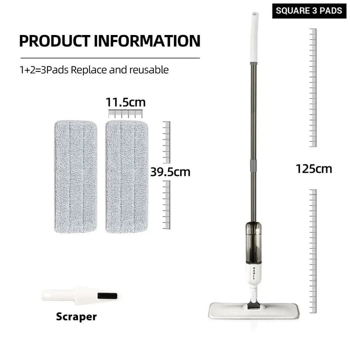 360° Rotation Big Capacity Flat Mop with Reusable