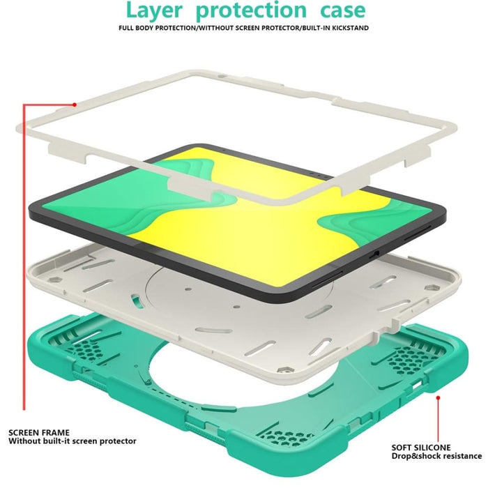 360 Rotation Pc Silicone Tablet Case For Ipad 10th Gen 10.9