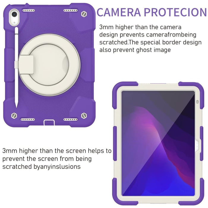 360 Rotation Pc Silicone Tablet Case For Ipad 10th Gen 10.9