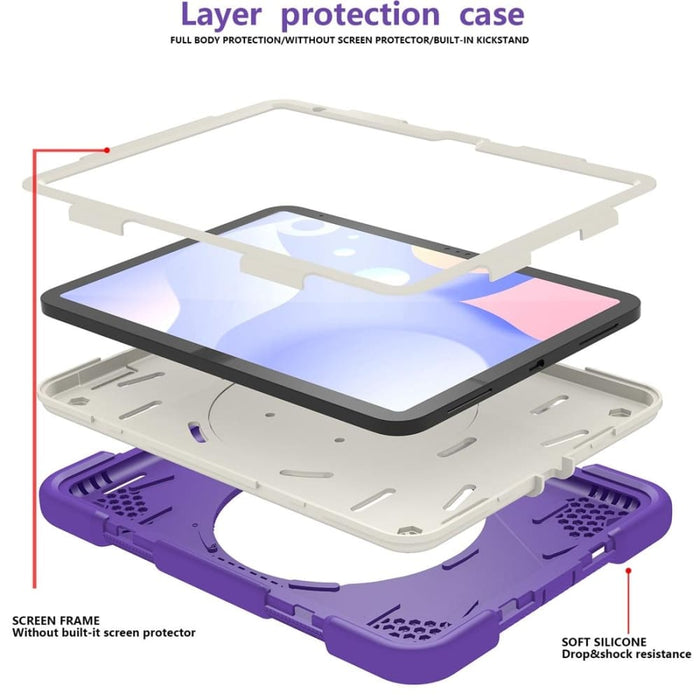 360 Rotation Pc Silicone Tablet Case For Ipad 10th Gen 10.9