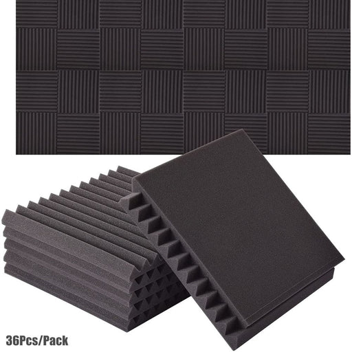 36pcs Pack 12’x12’x1’ Acoustic Soundproof Foam Panel