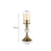 38cm Glass Candle Holder Stand Metal