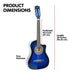 38in Cutaway Acoustic Guitar With Bag - Blue Burst