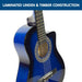 38in Cutaway Acoustic Guitar With Bag - Blue Burst