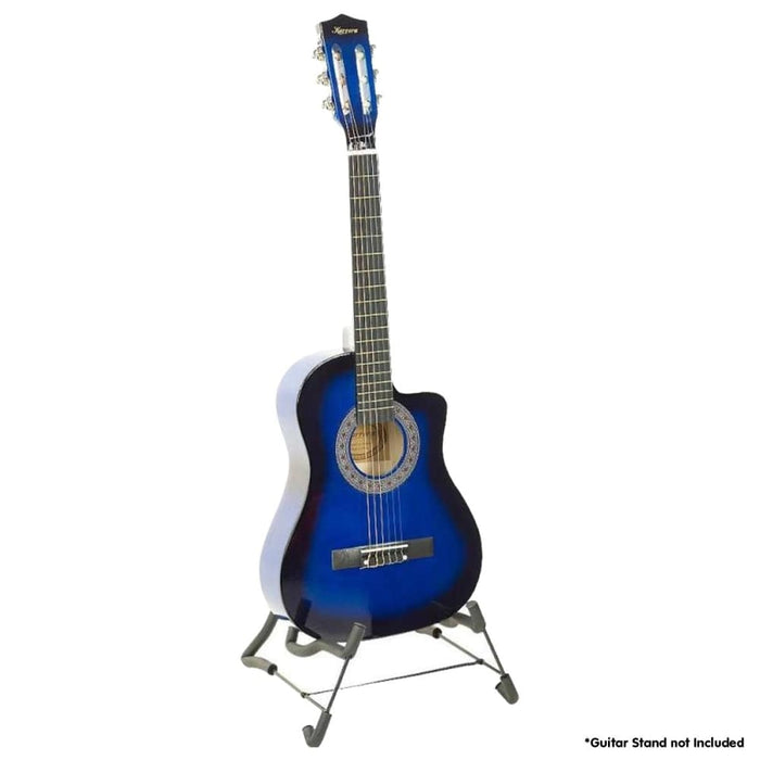 38in Cutaway Acoustic Guitar With Bag - Blue Burst
