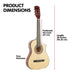 38in Pro Cutaway Acoustic Guitar with Bag - Natural