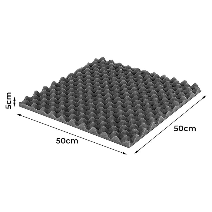 14Pc Acoustic Foam Wall Panels 50X50X5Cm