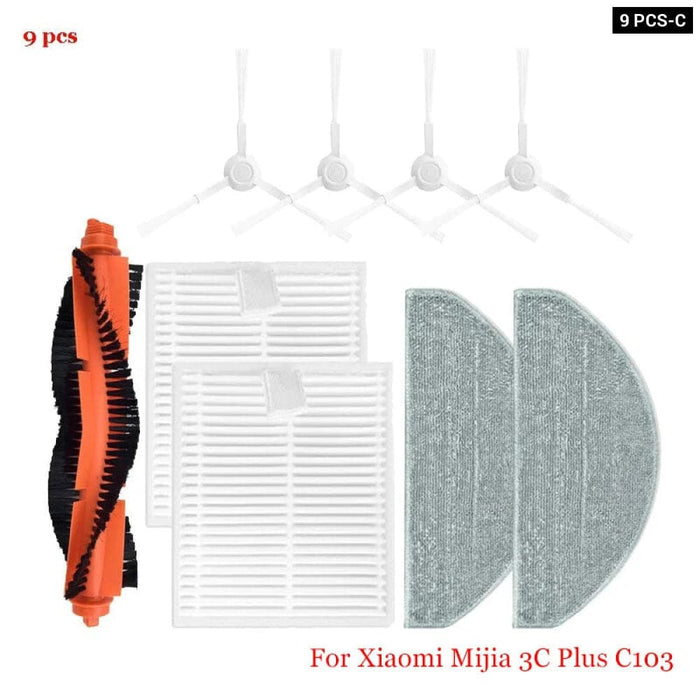 3c Plus Sweeper Parts Roller Brush Filter Mop Rags