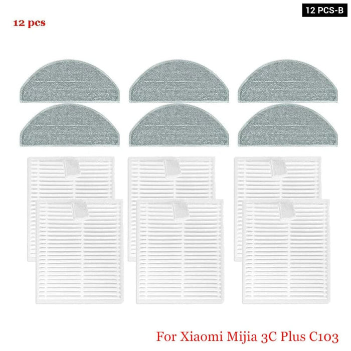 3c Plus Sweeper Parts Roller Brush Filter Mop Rags