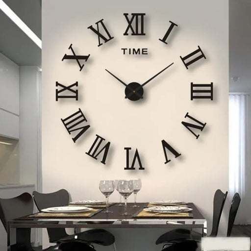 3d Acrylic Wall Clock With Roman Numerals Design Large