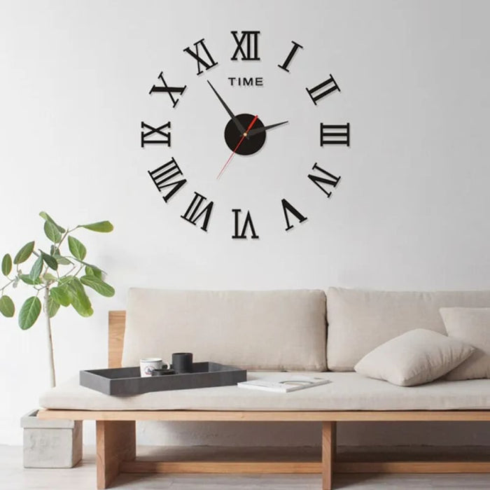 3d Acrylic Wall Clock with Roman Numerals Design Large