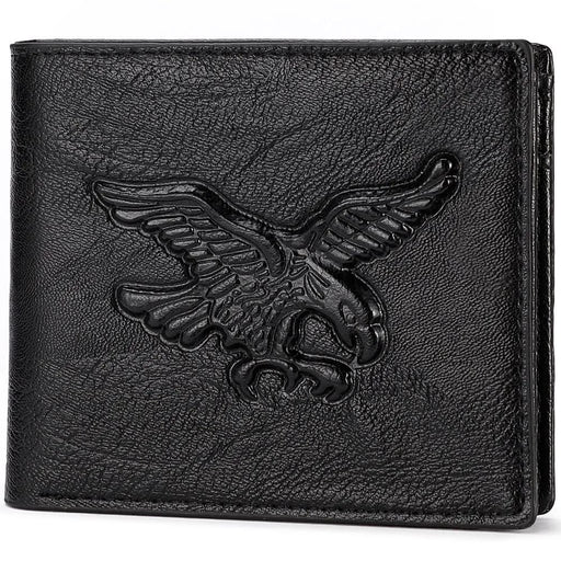 3d Eagle Relief Pattern Mens Short Wallet Casual Credit