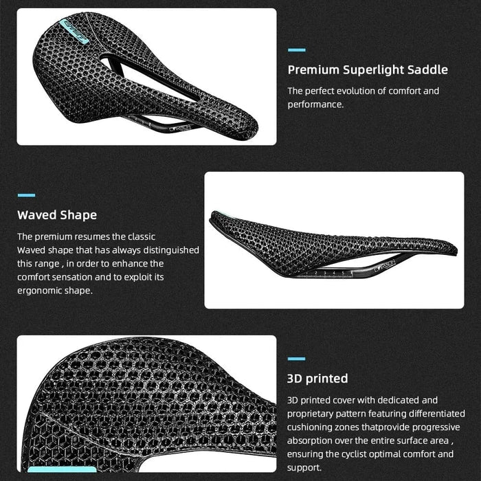 3d Printed Carbon Bike Saddle 140mm/143mm
