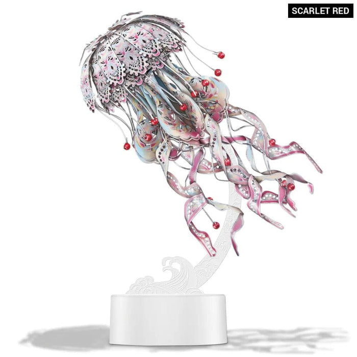 3d Puzzles Metal Model Colourful Jellyfish Building Kits