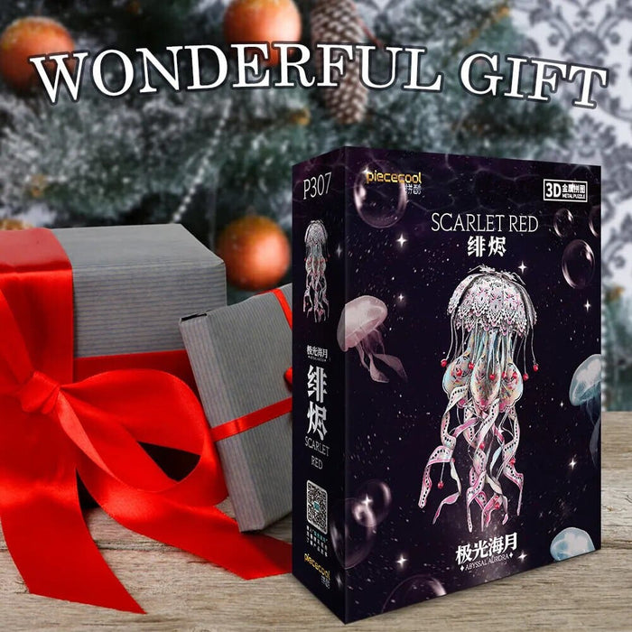3d Puzzles Metal Model Colourful Jellyfish Building Kits