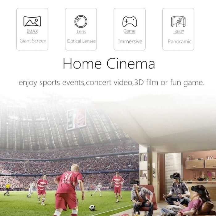 3d Vr Glasses Hifi Headset For 3.5 - 6.0 Inch Smartphones