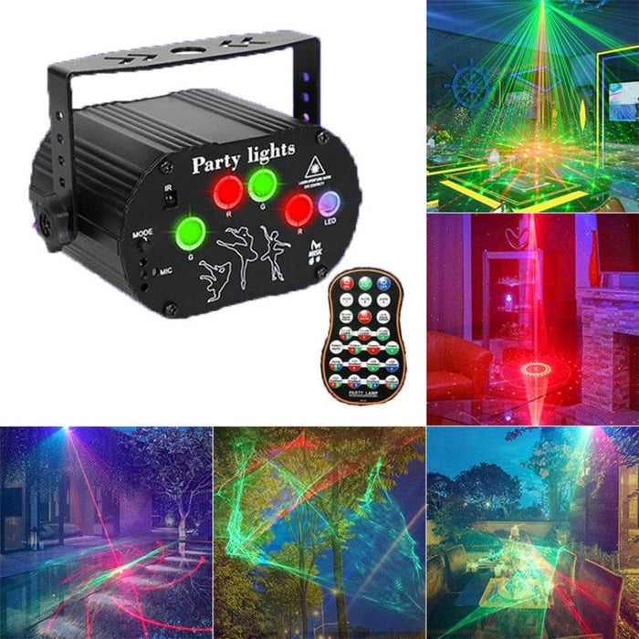 3in1 60 Patterns Mini Dj Disco Laser Light Aurora Projector