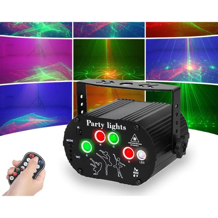 3in1 60 Patterns Mini Dj Disco Laser Light Aurora Projector