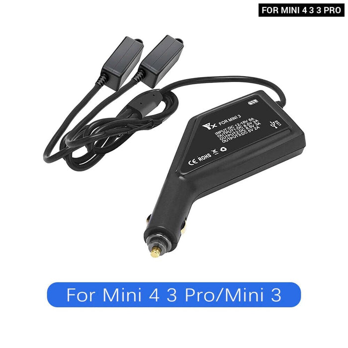 3in1 Car Charger for Dji Mini 4 3 Pro Air Dual Battery