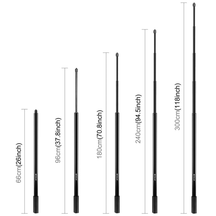 3m Metal Selfie Stick Monopod for Insta360 one Rs X2 X3 X4