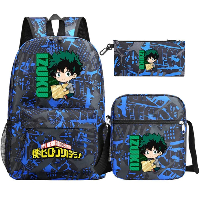 3pc Deku Backpack Set for Boys Girls my Hero Academia