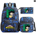 3pc Deku Backpack Set for Boys Girls my Hero Academia
