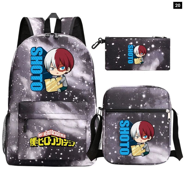 3pc Deku Backpack Set for Boys Girls my Hero Academia