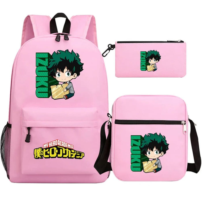 3pc Deku Backpack Set for Boys Girls my Hero Academia