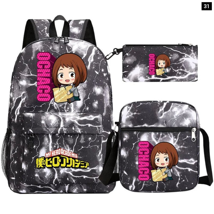 3pc Deku Backpack Set for Boys Girls my Hero Academia