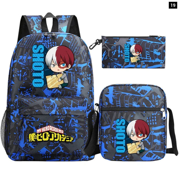 3pc Deku Backpack Set for Boys Girls my Hero Academia