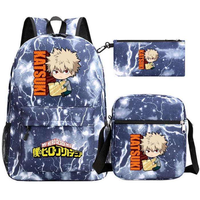 3pc Deku Backpack Set for Boys Girls my Hero Academia