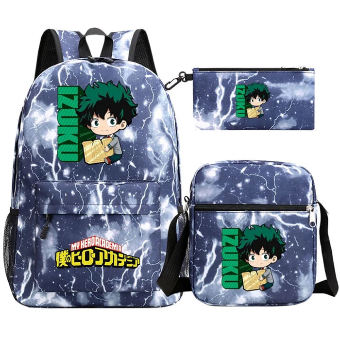 3pc Deku Backpack Set for Boys Girls my Hero Academia